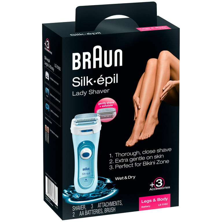 & Wet Blue Lady Silk-Epil Shaver/Epilator, Dry LS5160 Braun