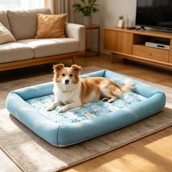 Pet Cooling Sleeping Mat for Dogs and Cats, Summer Cooling Mattress Pad, Cooling Dog Bed Mat for Heat Relief, Comfortable Breathable Surface, Machine Washable and Durable