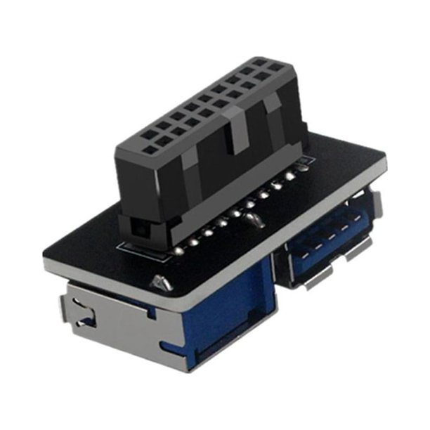 Adaptador Placa Base USB 3.0 19 Pines A Doble USB 3.0 Tipo A (C)