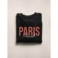 thumbnail image 3 of Paris France Nude Pink Lettering Sweatshirt Men -Image by Shutterstock, Male XX-Large, 3 of 4