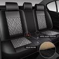 thumbnail image 3 of LAONNVIR Seat Covers for Cars Fit for Toyota RAV4 2013-2025:5 Seats Full Set Waterproof Leather Automotive Seat Protectors Grey,Full Set(5 Seat), 3 of 8