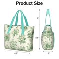thumbnail image 3 of Tote Bag for Women - Pioneer Flower Shoulder Bag - Large Utility Work Duffle Bag with Zipper Handbag for Travel, Work, Sprots, 3 of 5