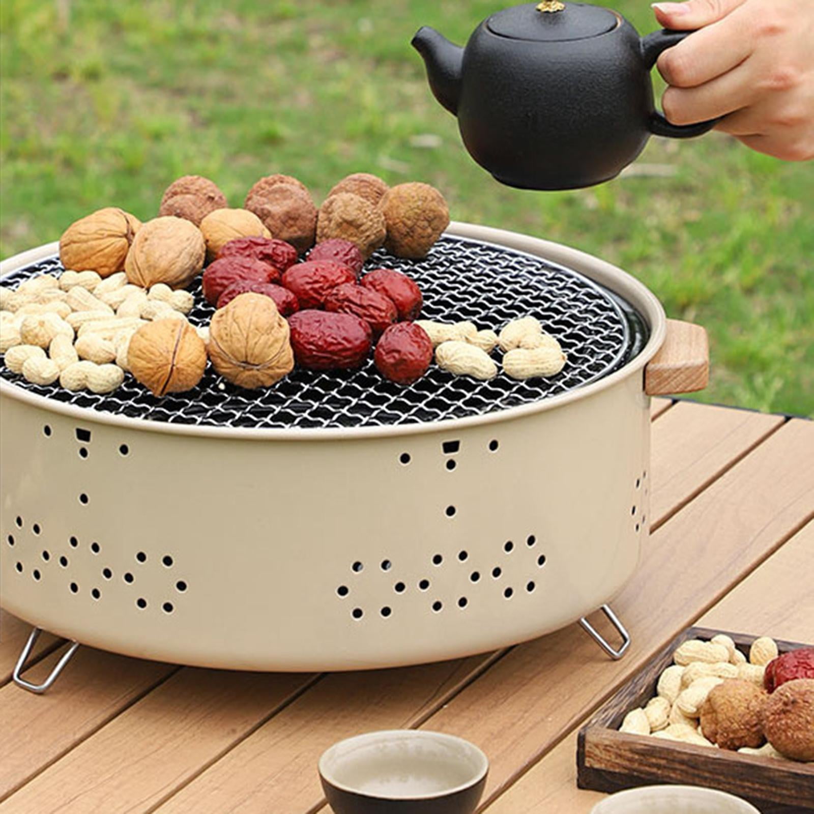 DYNWAVECA BBQ Grill Wood Burning Camp Stove Fire Pits Barbecue