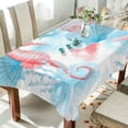 thumbnail image 4 of GZHJMY Cute Seahorse Rectangle Tablecloth, Waterproof Stain Wrinkle Resistant Washable Polyester Table Cover for Picnic Dinner Holiday Kitchen Party Decor, 54 x 72 in Home Decor, 4 of 7