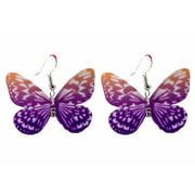 Western Mania 18358-PRPMLT Rave Butterfly Earring, Purple & Multi Color