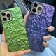 thumbnail image 2 of Funda de teléfono de lámina púrpura chapada mate 3D de lujo para iPhone 13, 12 Mini, 11, 14 Pro Max, XS, XR, X, 7, 8 Plus, funda trasera suave con purpurina fresca Fivean unisex, 2 of 2
