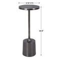 thumbnail image 5 of Bowery Hill Farmhouse Aluminum Drink Table in Antique Nickel, 5 of 5