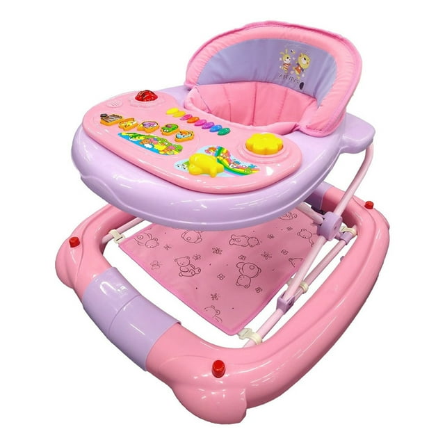 Andadera para Bebés The Baby Shop 1079H2 con Tablero Musical Tapete Rosa -
