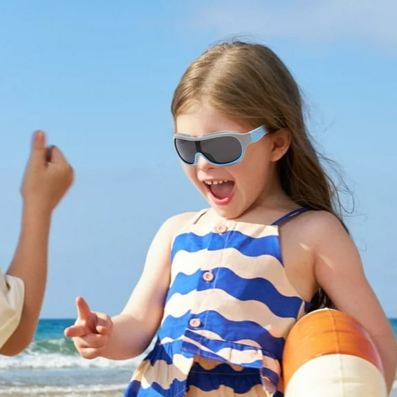 Kumdkd Kids Polarized Sunglasses - Sports Wrap Around Glasses for Boys/Girls Cycling, UV405 Protection Lightweight Sunglasses with Non-Slip Nose Pad for Outdoor Play