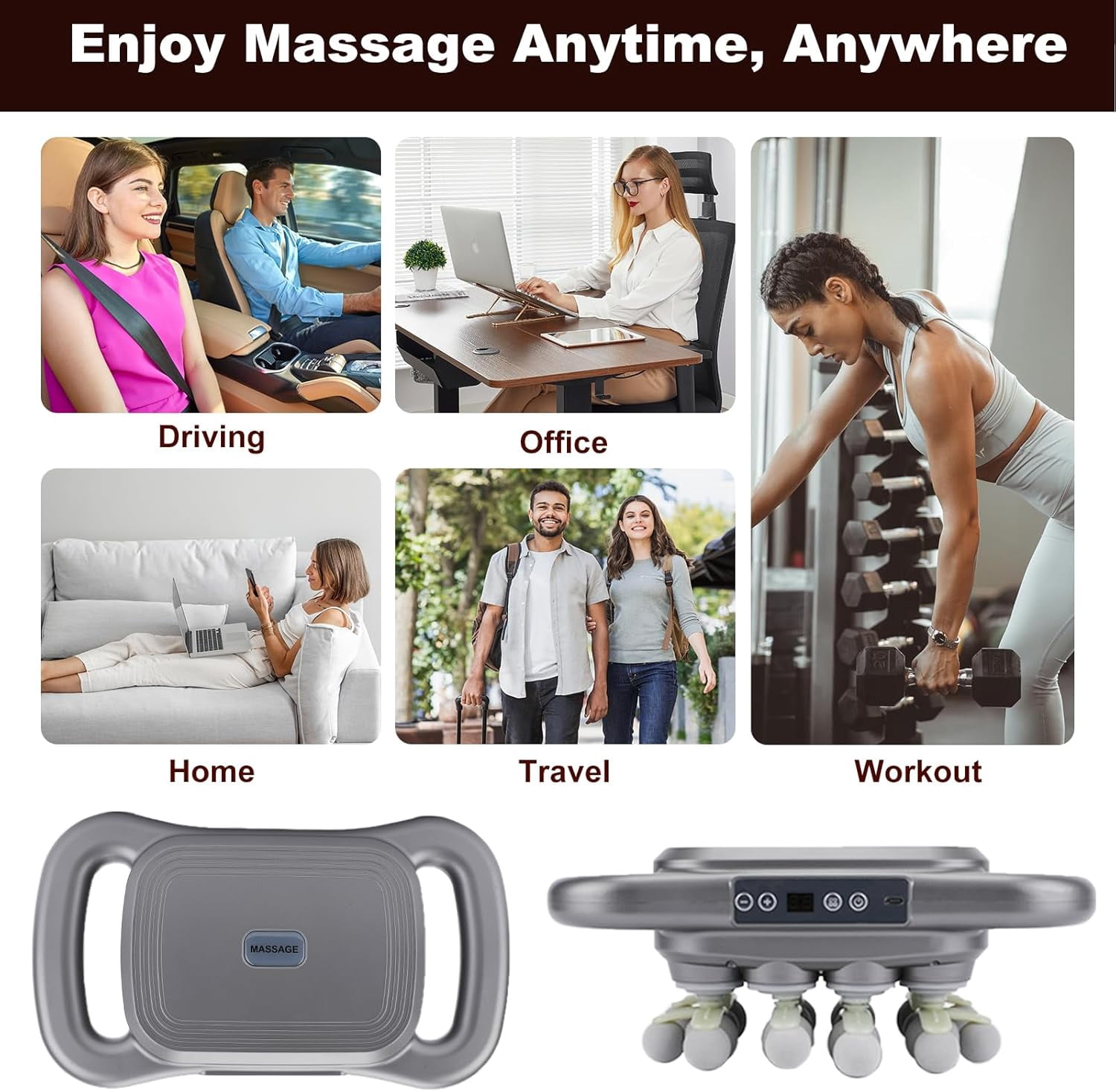 28-Head Massage Gun Set, Deep Tissue Percussion Massager with 9 Modes and 9 Adjustable Intensities, Quiet Muscle Massage Gun for Back Shoulders Legs Waists - Dark Grey