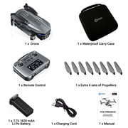 Contixo F28 Stratus Max 4K Aerial Drones for Adults with Camera, 2-Axis Gimbal Drones for Adults with Remote & Case, Gray