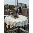 thumbnail image 2 of Outdoor Tablecloth with Umbrella Hole for Patio/Picnic/Party/Camping, Blue Octopus Coastal Waterproof Table Cloth Round Cover Washable, Coral Summer Beach Nautical Ocean Beige (Dia 54"), 2 of 8