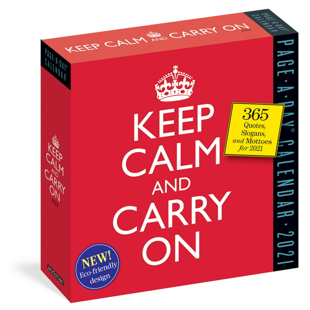 Keep Calm and Carry On PageADay Calendar 2021