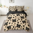 thumbnail image 2 of Homewish Abstract Flying Butterflies Bedding Comforter Set 7 Pieces for Female Men Adults,Leopard Print Full Bedding Set Lightweight,Black Brown Fitted Sheet Flat Sheet,Lightweight Room Decor, 2 of 8