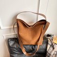 thumbnail image 4 of Bolso Vintage Mensajero Elegante Hombro para Hombros Mujeres Falsas Gamor Gamuza Gran Capacidad Atendible Correa, 4 of 9