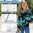 thumbnail image 7 of POLERO Girls Zip Up Cropped Hoodies Teen Long Sleeve Bling Butterfly Blue Sweatshirts Kids Fall Casual Jacket with Pockets, 6-7 Years, 7 of 7