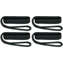Extreme Max 3006.3383 BoatTector Premium Double Braid Nylon Fender Line Value 4-Pack - 3/8" x 6', Black
