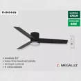thumbnail image 4 of Ventilador de Techo Megaluz con Lámpara Led Negro 3 Aspas 52, 4 of 4