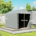 thumbnail image 3 of Outsunny Tente de Rangement, Remise Extérieure Portable avec Grande Porte, Gris Pâle, 3 of 10