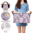thumbnail image 5 of Yayeee Foldable Storage Basket for Shelves Waterproof Cloth Bins with Handles, Pastel Purple Marble Pattern, 5 of 7