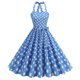 thumbnail image 1 of mfyjkho Vestidos de tallas grandes, Vestido informal de moda con estampado de encaje, camisola, sin mangas, cuello redondo, dobladillo grande y cremallera. l, 1 of 7