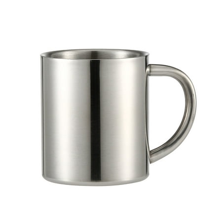 

iOPQO Glass Drinking Steel Cups Travel Cup Portion Glass Beer home Juice Stainless Tool Glass&Bottle Steel Handy Cup Silver Silver