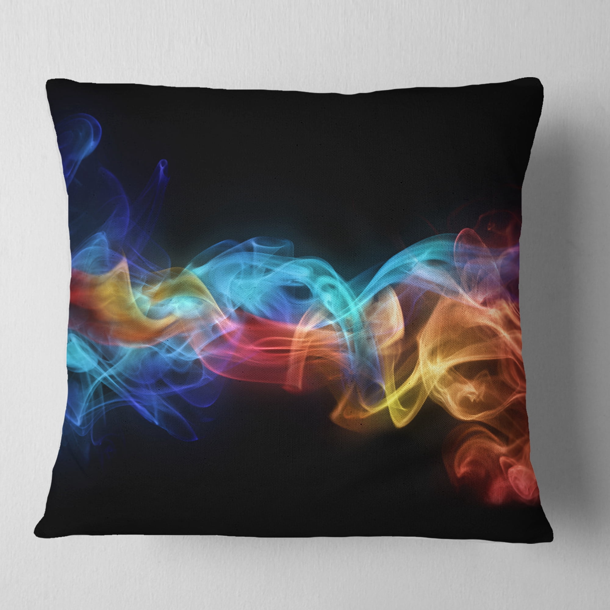 Designart Fire in Colors - Abstract Throw Pillow - 18x18