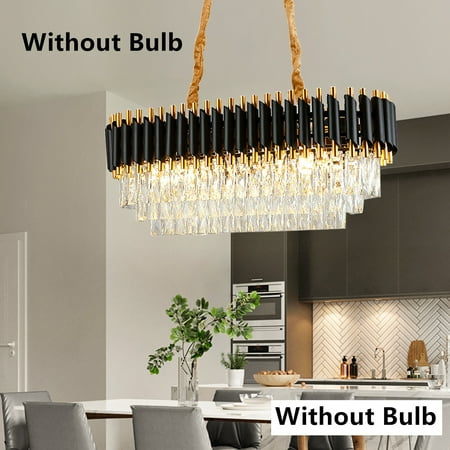 

Modern Lamp Luxury K9 Crystal Chandelier Kitchen Island Pendant Light Ceiling Lamp Without Bulb