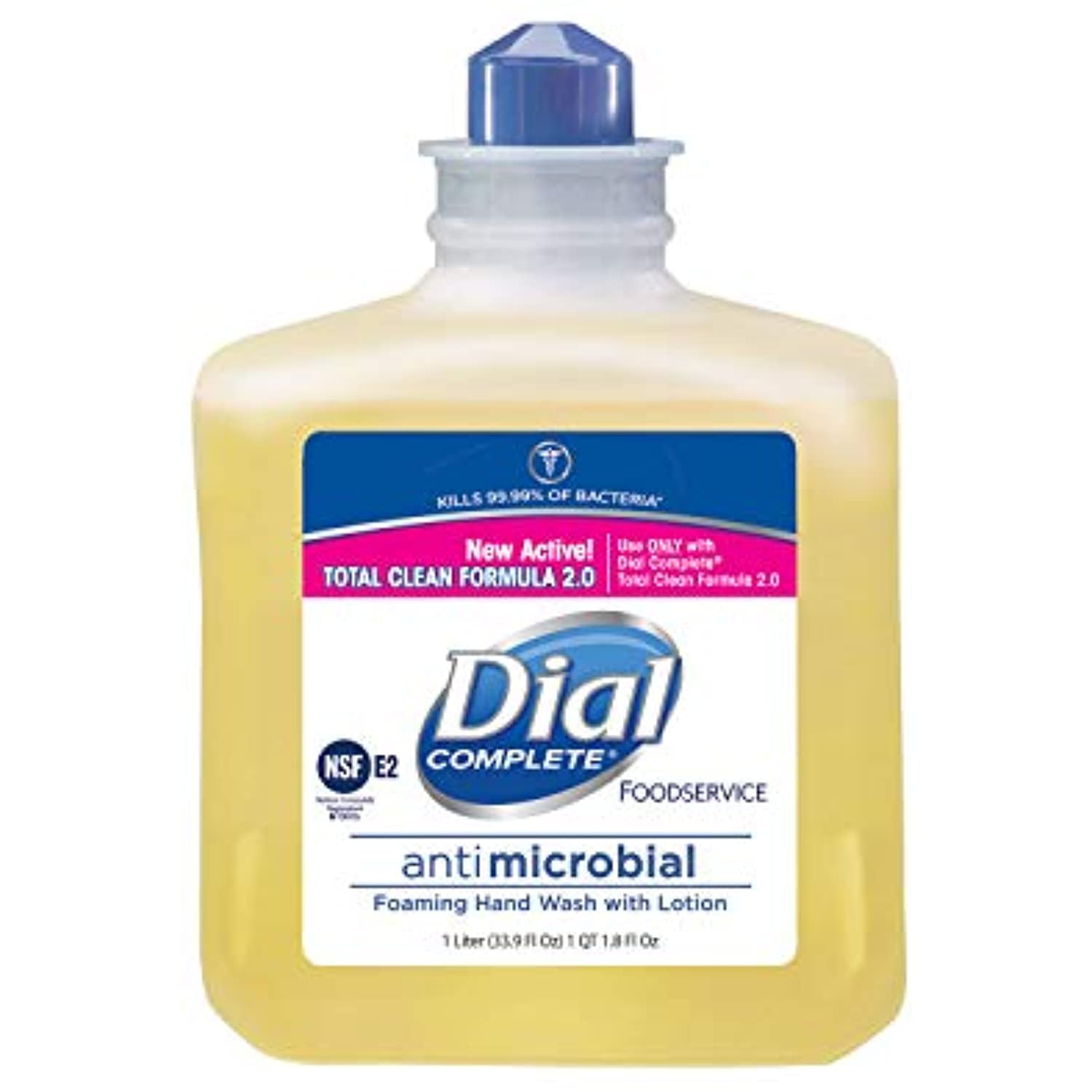 Dial Complete 00034 1 Liter Refill Cartridge, Antimicrobial Foaming Hand Soap (Pack Of 4