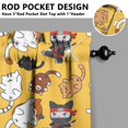 thumbnail image 5 of Kitchen Curtains 36 Inch Short - 3 Panel Set with Cute Cat Paw Pattern, Rod Pocket Window Curtain, 100% Polyester for Pet Lovers Farmhouse, Cafe, Kitchen, Bedroom, Easy Wash, 5 of 6