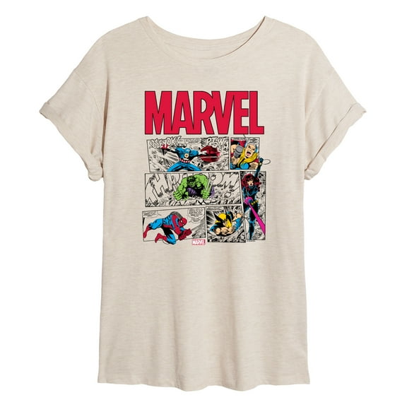 Marvel - Comic Book Panels - Women's Oversized Graphic T-Shirt