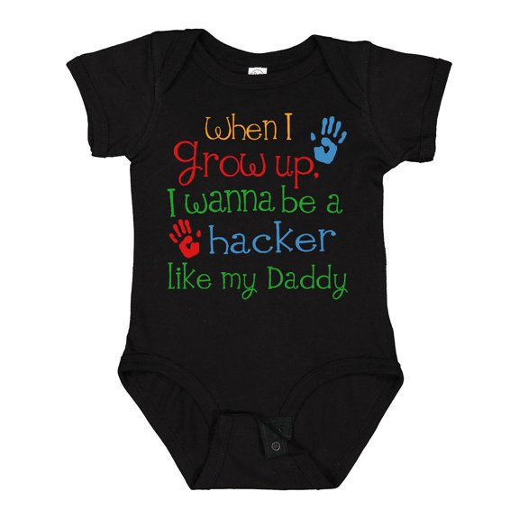 Inktastic Hacker Like Daddy Boys or Girls Baby Bodysuit