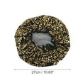 thumbnail image 2 of Unique Bargains 3 Pcs Reusable Leopards Spots Shower Cap for Shower Black PEVA, 2 of 7