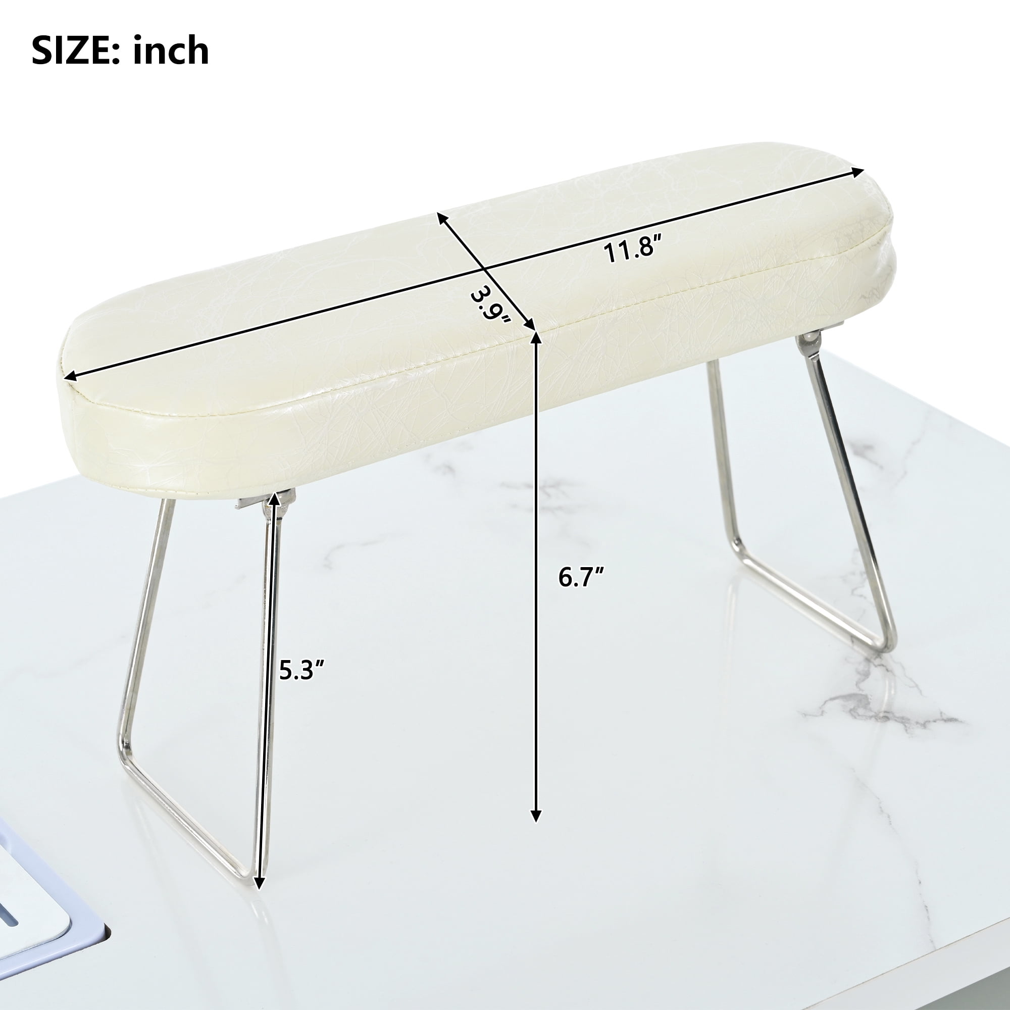 EUROCO 43.3" Manicure Table Nail Desk for Nail Tech,Nail Table Beauty Salon Station with Electric Downdraft Vent,Wrist Cushion, Lockable Wheels and Storage,White