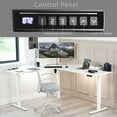 thumbnail image 5 of VIVO White Electric 75" x 63" Corner Standing Desk, L-Shaped Workstation, 5 of 8