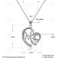 thumbnail image 4 of Valentine Gifts for Mom, 925 Sterling Silver Heart Necklace I Love You Mom Necklace I Love You Mama Mother Gifts Birthday Gifts for Mama, 4 of 4