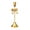 C, variant on C Romantic Table Candlestick With Iron Material, Gold Finish, Classic Embossed Design For Creating Warm Ambiance During Meals And Holiday Gatherings 2.5X2.5X9.4In 0.13Lb