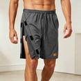 thumbnail image 3 of Tear Away Shorts for Men Snap On Athletic Cotton Shorts Elastic Waist Drawstring Casual Short Pants Solid Loose Sport Short Bottoms with pockets Gym Training Daily Vacation, 3 of 7