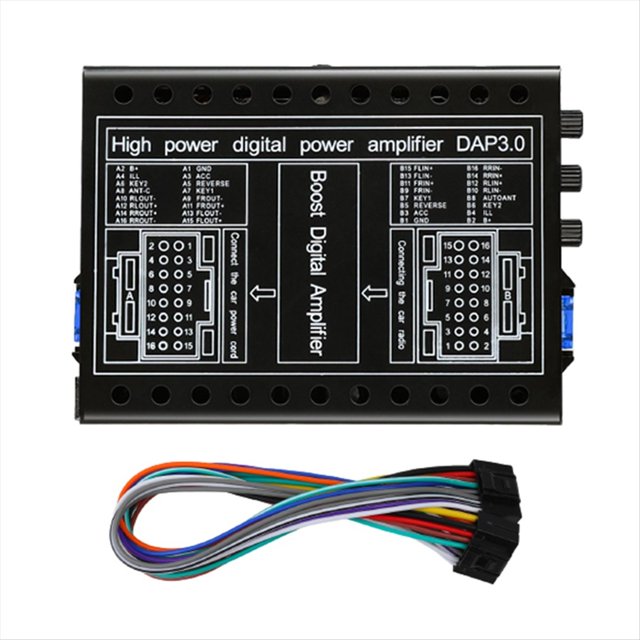 Amplificador para Automóvil DC 12V Hi-Fi Booster Audio Estéreo Procesadores de Sonido Digitales 4x60W para Actualización Sin Pérdidas de Android