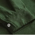 thumbnail image 7 of Generic Men's Corduroy Sweatshirts Casual Long Sleeve Polo Shirts Lightweight Quarter Button Collared Golf Tops with Pocket, 7 of 7