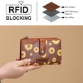 thumbnail image 3 of Wrangler Women's Bifold Wallet with Zipper, ID Window & Card Holder – Stylish and Functional, Brown, 3 of 6