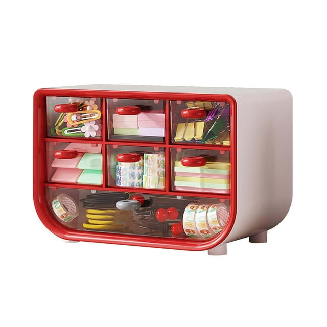 7 - Mini - Drawer Desktop Plastic Organizer - For Small Items Storage