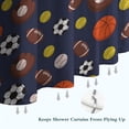 thumbnail image 6 of Football Baseball Pattern Shower Curtain 72"x72" ,Bathroom Decorative Shower Curtains Set with 12 Hooks,Modern Waterproof Washable Shower Curtain, 6 of 6