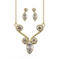 thumbnail image 1 of Set´s para Mujer con Cristal Fino Europeo Barroco- Bañado en Oro 14k y Rodio – Set´s  Elegante y Brillante-Aretes de Mujer de Moda- Joyería para Mujer de Moda- Regalo especial Ortiz Espinosa Temporada, 1 of 5