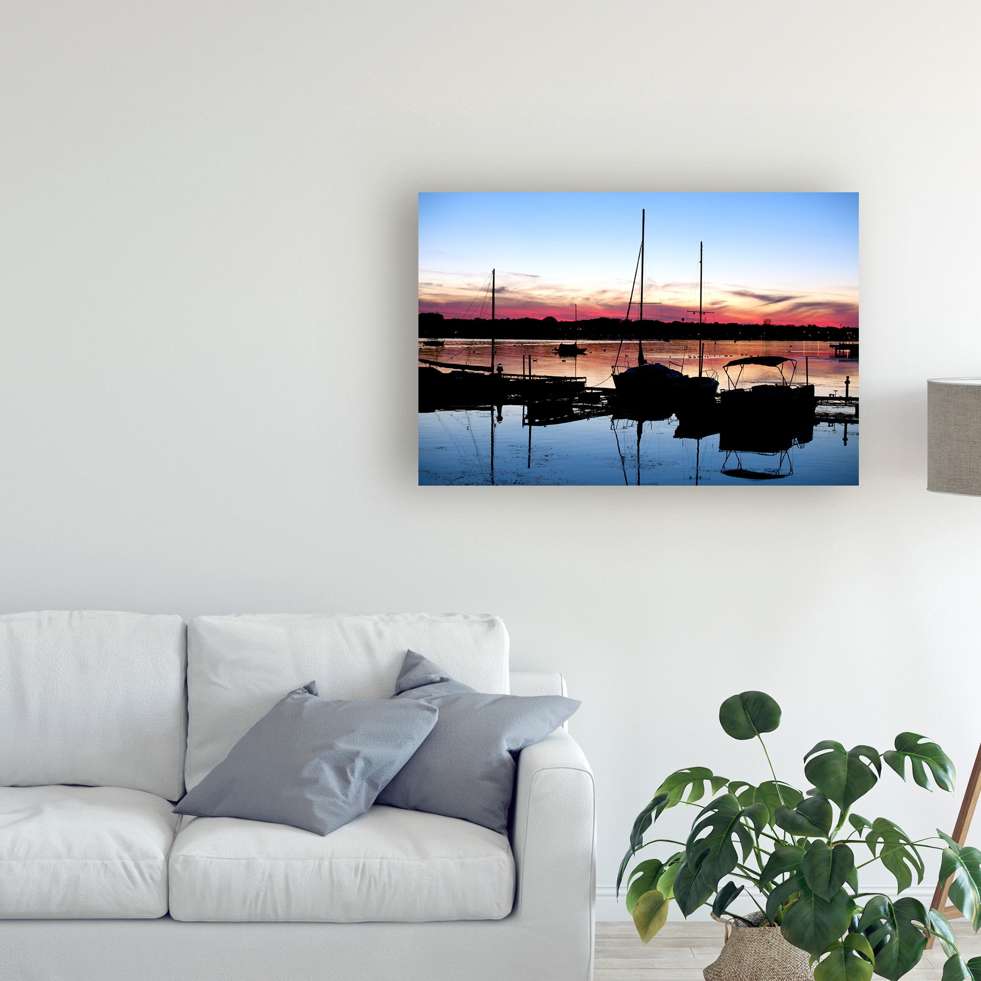 Trademark Fine Art 'Sunset At Sturgeon Bay Door County Wisconsin Color' Canvas Art by Monte Nagler