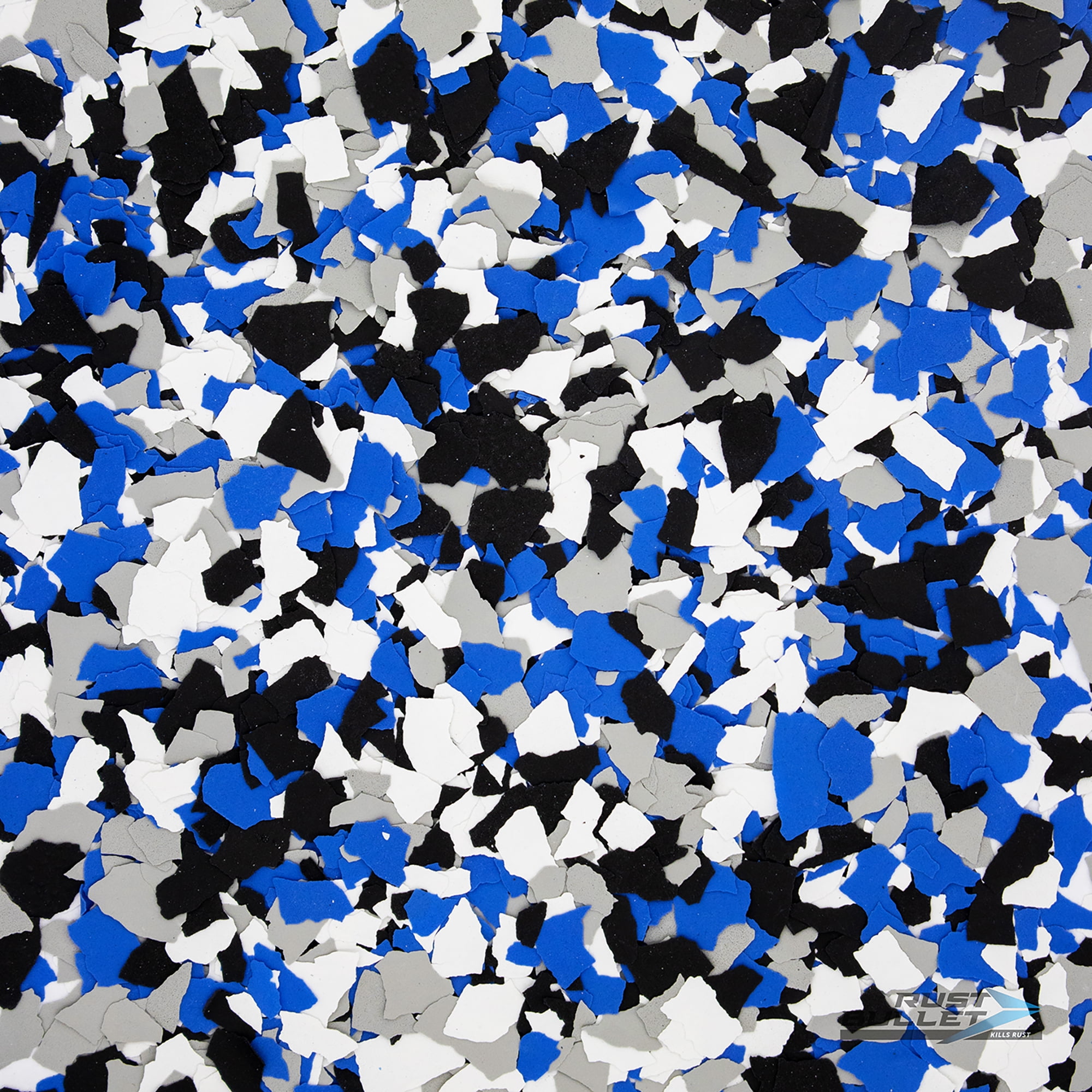 Rust Bullet - Color Flakes - Paint Aggregate Enhances Aesthetic - 1 LB Bag - Electric Blue