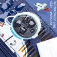 thumbnail image 5 of Estuche para lápices de astronauta de gran capacidad, estuche para lápices con temática espacial, estuche para lápices de cohetes, grueso, resistente al agua, resistente a la suciedad, alto valor, 5 of 5