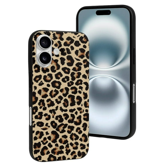 Compatible with Iphone 16 Case - Cute Soft Leopard Print-1 Silicone Case Compatible with Iphone 16 Phone Case for Women Men