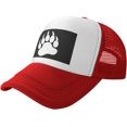 thumbnail image 1 of Gay Bear Pride Paw Mesh Back Trucker Cap Baseball Cap, 1 of 8