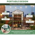thumbnail image 2 of 4 Tier Mini Greenhouse - Portable Greenhouse with Locking Wheels and PVC Cover for Indoor or Outdoor - 27 x 19 x 63-Inch Green House by, 2 of 8
